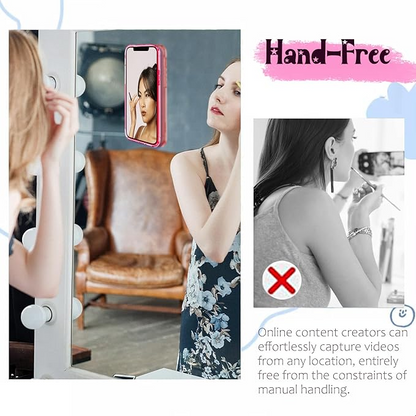 Danterore Light Pink Silicone Suction Phone Mount – Hands-Free Holder for Selfies & Videos
