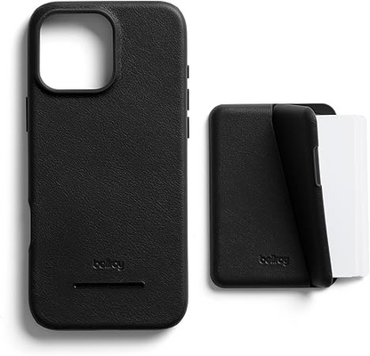 Danterore Mod Phone Case + Wallet for iPhone 16 Pro Max (Slim Leather iPhone case, Phone Wallet) - Black